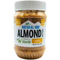 Natural Way Almond Butter, Honey, (1) 16 Ounce Jar - Made With Olive Oil, No Hydrogenated Oils, Non-Gmo, Gluten Free