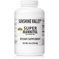 Sunshine Valley Super Mannitol Powder, Natural & Healthy Artificial Sweetener, Ultra-Pure Sugar Substitute, Gluten-Free, Low Glycemic Dietary Supplement For Men & Women (8 Fl Oz)
