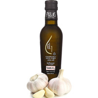 Pellas Nature, Organic Garlic Infused Greek Extra Virgin Olive Oil, Gold Award, Kosher, 8.5 Oz. (250 Ml), Glass Bottle