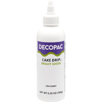 Decopac Cake Drip, Bright Green Color, Vanilla Flavor, Matte Like Chocolate, 6.35 Oz