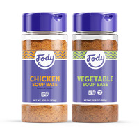 Fody Foods Chicken & Vegetable Soup Base | Natural Flavor | Low Fodmap Certified | Gut Friendly No Onion No Garlic | Ibs Friendly Kitchen Staple | Gluten Free Lactose Free | 10.6 Ounce, Pack Of 2