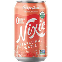 Nixie Sparkling Water, Grapefruit | 12 Fl Oz Cans, 24 Pack | Organic, Vegan, Non-Gmo, Gluten Free, 0 Calories, 0 Sugar, 0 Sodium