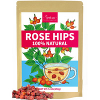 Teelux Rose Hips Tea, Premium Rosehip Herbal Tea, Dried Whole Rose Hips, Fruity Flavor And Aroma, 150G/5.3Oz