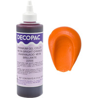 Decopac Premium Gel Food Coloring | Neon Bright Orange Food Coloring For Baking | 8Oz | Color Buttercream, Fondant, Frosting & Piping Gel, Food Safe, Highly Concentrated Gel, 8 Oz - Neon Bright Orange