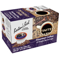 Bostons Best Coffee - Definitely Dark Roast Coffee, Bold & Rich Gourmet Coffee Compatible With Keurig Coffee Maker, 1 Count (12 Single Serve Cups)