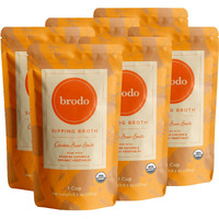 Brodo Organic Chicken Broth | Nutrient Dense, Chef Crafted Bone Broth In Single Serving Pouches | Not Made From Concentrate, No Preservatives (6X 8Oz. Pouches)