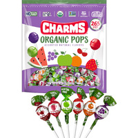 Charms Organic Pops (265 Count) - Usda Organic Fruit Candy Lollipops Made With All Natural Flavors And Ingredients - Dye-Free, Gluten- Free, Non-Gmo, 3 Lb Resealable Bag