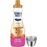 Salted Caramel Syrup Sauce For Coffee - Sugar Free Zero Calories + Mini Sauce Cup - Gluten-Free, Keto Friendly, Skinny Syrup (Salted Caramel)