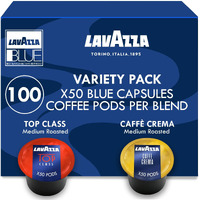 Lavazza Blue Capsules Coffee Pods, Best Value Variety Pack - Top Class And Caffe Crema For Lavazza Lb Machines (All Types), 50 Each, 100-Count