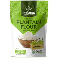 Livekuna Organic Plantain Flour - Gluten Free All Purpose Flour Alternative For Baking & Cooking Recipes - Grain Free Vegan Plantain Flour, Rich In Fiber & Vitamins For Keto & Paleo Diets, 32Oz Bag