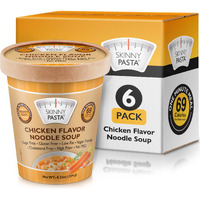 Skinny Pasta Healthy Shirataki Noodle Soup Chicken Flavor | Ultra-Low Calorie Konjac Noodles Ramen For Weight Loss | High Fiber, Carb Free, Keto & Paleo Friendly Vegan Noodles Instant Soup | 6 Pack