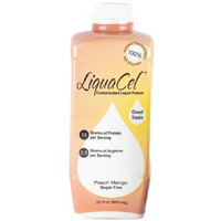 Liquacel Peach Mango Liquid Protein, Sugar & Gluten Free, 32 Oz Bottle, Hydrolyzed Collagen, 16G Protein Per Serving, Ideal For Clear Fluid Diets And Lactose Intolerant Individuals