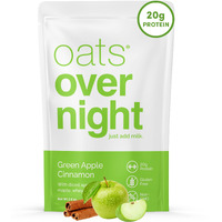 Oats Overnight Green Apple Cinnamon - Overnight Oats With 20G Protein, High Fiber Breakfast Protein Shake - Gluten Free Oatmeal, Non Gmo High Protein Oatmeal (2.6 Oz Per Meal) (8 Pack)