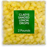 Claeys Sanded Lemon Drops Candy - Bulk Candy Lemon Drops Hard Candy - 2 Pounds - Christmas Candy - Ideal For Holidays, Sour Candy Lovers - Lemon Flavor