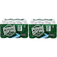24 X Poland Spring Brand 100% Natural Spring Water, 12 Fl Oz. Plastic Bottles By Mialo Trusted Trader