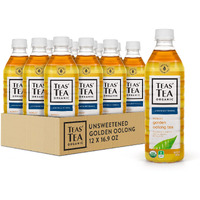 Teas' Tea Unsweetened Golden Oolong Tea 16.9 Ounce (Pack Of 12), Sugar Free, 0 Calories
