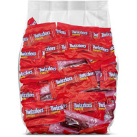 Twizzlers Strawberry Licorice Candy - 95 Strawberry Twizzlers Individually Wrapped Fun Size Candy - Bulk Individually Wrapped Twizzlers Twists Strawberry Red Candy - 95 Pieces