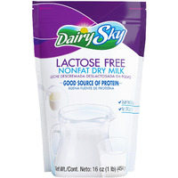 Dairysky Lactose Free Milk Powder 16Oz - Skim Powdered Milk, Non Gmo Fat Free For Baking & Coffee, Kosher With Protein & Calcium | Great Substitute For Liquid Milk | Rbst Hormone-Free