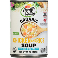 Health Valley Organic Soup, No Salt Added, Chicken & Rice, 15 Oz (Pack Of 12)