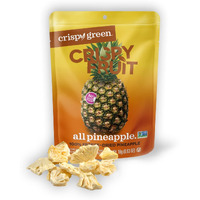Crispy Green Natural Freeze-Dried Fruit, Pineapple Single-Serve, No Sugar Added, 0.63 Ounce (Pack Of 12)