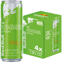 Red Bull Summer Edition Energy Drink, Curuba Elderflower, With 114Mg Caffeine Plus Taurine & B Vitamins, 12 Fl Oz, Pack Of 4 Cans