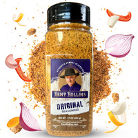 Original Kent Rollins Seasoning - Gluten Free Red River Ranch All-Purpose Meat Seasonings And Rubs For Smoking And Grilling - Salt & Pepper Base Steak Rub For Meat, Eggs, Mac & Cheese - 17 Oz