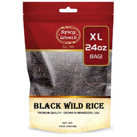 Spicy World Minnesota Grown Black Wild Rice 24Oz Bag (1.5Lb) | Premium Quality | All Natural, Hearty Grain With Rich Flavor | Perfect For Rice Dishes & Recipes