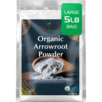 Jiva Organics Organic Arrowroot Flour (Powder) 5 Pound Bag - Raw, Non-Gmo