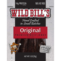 Wild Bill's Hickory Smoked Beef Jerky 3 Ounce Pack (3 Count)