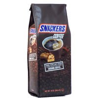 Ground Coffee, Medium Roast, Caramel Peanut Nougat Chocolate Snickers Flavored 10Oz Bag