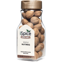Ispice Premium Nutmeg, Whole Nutmeg Is Gluten Free And Non-Gmo, 100% Natural, Nutmeg Whole Is Used In Coffee, Tea, Hot Chocolate, Curries, Sauces, Mutton, Vegetable Recipes | 5.5 Oz (155G).