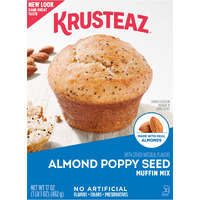 Krusteaz Almond Poppy Seed Muffin Mix, Made With Real Almonds, Baking Mix, No Artifical Flavors, No Artifical Colors, And No Artifical Preservatives, 17-Ounce Boxes (Pack Of 12)