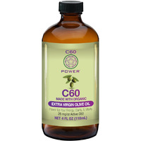 C60 Purple Power Organic Extra Virgin Olive Oil, 4 Fl Oz Organic Cold-Pressed Olive Oil, 99.99% Pure C60 Carbon Fullerenes, Lift The Oxidative Burden At The Cellular Level, Optimize Mitochondrial Function