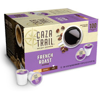 Caza Trail Coffee Pods, French Roast, Single Serve (Pack Of 100) (Packaging May Vary)