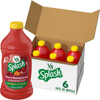 V8 Splash Cherry Pomegranate Flavored Juice Beverage, 64 Fl Oz Bottle (6 Pack)