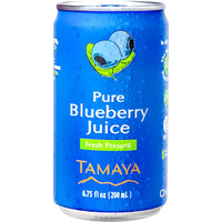 Tamaya Blueberry Juice - Pure Blueberries Fresh Pressed With No Sugar Added - Delicious Refreshing Juice - No Gluten, Vegan Friendly - No Water Mix, Not From Concentrate 6.75 Fl Oz Mini Cans, Pack Of 12, Chile