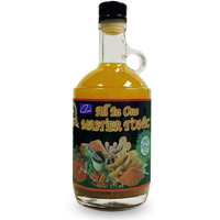 13Oz Organic All In One Master Tonic Juice With Cinnamon, Cloves, Brag Apple Cider Vinegar, Lemon, Ginger, Turmeric, Cayenne Pepper, Honey, Water