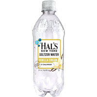 Hal's New York Seltzer Carbonated Vanilla Cream Flavored Sparkling Water, Zero Sugar, Zero Calorie, Zero Carbs, 20 Fl Oz (Pack Of 24)