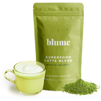 Blume Superfoods Latte Organic Matcha Green Tea Powder With Coconut, L-Theanine And Natural Caffeine For Energy & Focus - Matcha From Shizuoka Japan - 30 Servings