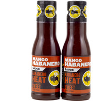 Buffalo Wild Wings Barbecue Sauces, Spices, Seasonings And Rubs For: Meat, Ribs, Rib, Chicken, Pork, Steak, Wings, Turkey, Barbecue, Smoker, Crock-Pot, Oven (Mango Habanero, (2) Pack)