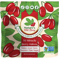 New 50 Flavor Changing Berry Halves | New Eco-Friendly Smart Pack | Miracle Berry By Natures Wild Berry | Freeze Dried In Usa | As Seen On Tv & Tiktok | Turn Sour Sweet | Flavor Changing Magic Berries