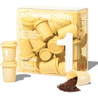 Saturnbird Coffee Instant Cold Brew, Light Roast (No.1), 100% Arabica Coffee Powder, Enjoy Cold/Hot, 24 Single Serves Perfect For Iced Coffee, Camping, Travel, Home, Office