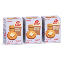 Katz Gluten Free English Muffins Free Of Dairy, Eggs, Tree Nuts And Peanuts, Kosher 11Oz (3Pk)
