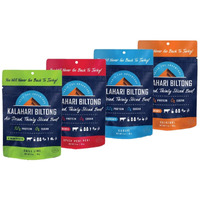 Variety Pack Kalahari Biltong, Air-Dried Thinly Sliced Beef, 2Oz (Pack Of 4), Sugar Free, Gluten Free, Keto & Paleo, High Protein Snack