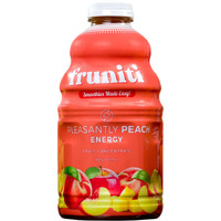 Fruniti Peach Smoothie Mix - Energy Boosting - No Sugar Added - Delicious Fruit Puree - Vitamin B-6, Vitamin B-12, Ginseng - Apple, Pineapple, Peach Pur  E - Makes 24 Smoothies