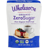 Wholesome Sweeteners 12-Ounce Organic Erythritol Sweetener, Zero Calorie Sweetener, Keto Friendly, Non Gmo, Gluten Free & Vegan Sweetener, 8 Pack