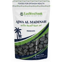 Al Madina Ajwa Dates - Premium Quality - 2.2Lb (1000G) - Imported From Madinah Munawwara, Saudi Arabia - Ramadan Gift Box - Fiber-Rich Snack Dry Fruit