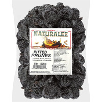 Naturalee Dried Prunes 2 Lb - Pitted - No Added Sugar - Gluten Free, Vegan, High Fiber Snack