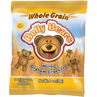 Readi-Bake Benefit 200Ct Whole Grain Belly Bears Animal Cracker Snacks, Honey Graham, 1 Ounce Packages