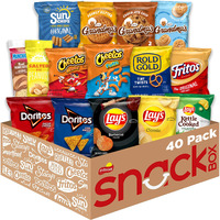 Frito Lay Ultimate Classic Snacks Package, Variety Assortment Of Chips, Cookies, Crackers, & Nuts, (Pack Of 40) (Packaging May Vary)
